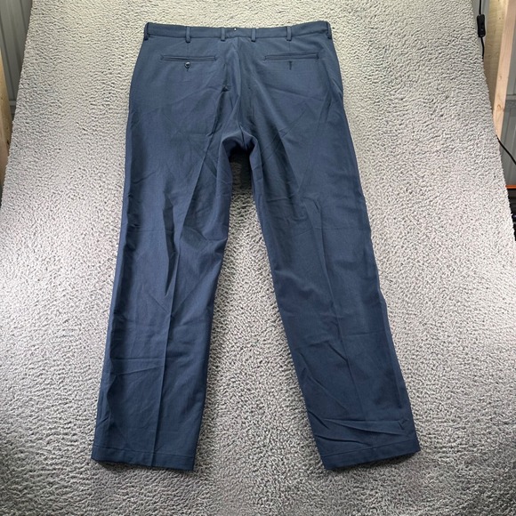 Greg Norman Chino Pants Mens 40x32 Blue Navy Polyester Stretch Straight Golf - Picture 4 of 9